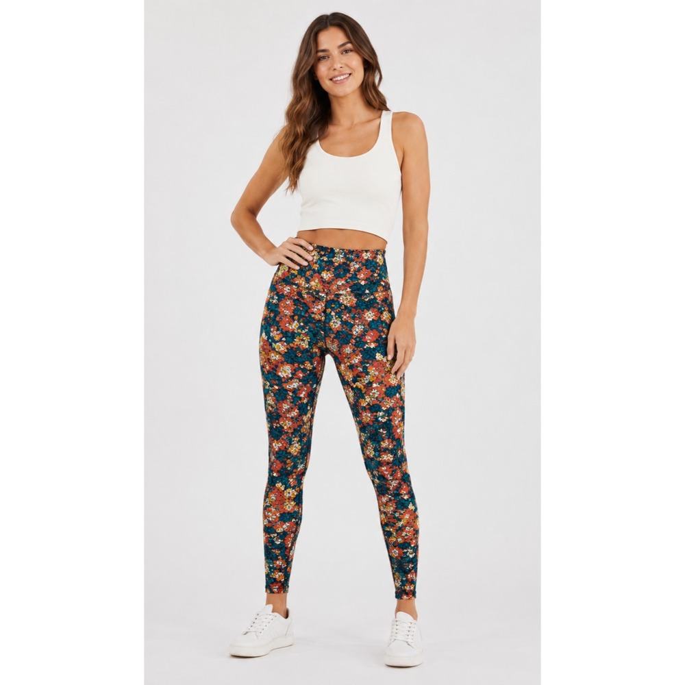 LulaRoe Leggings Womens One Size Small Polyester Geometric Floral Soft